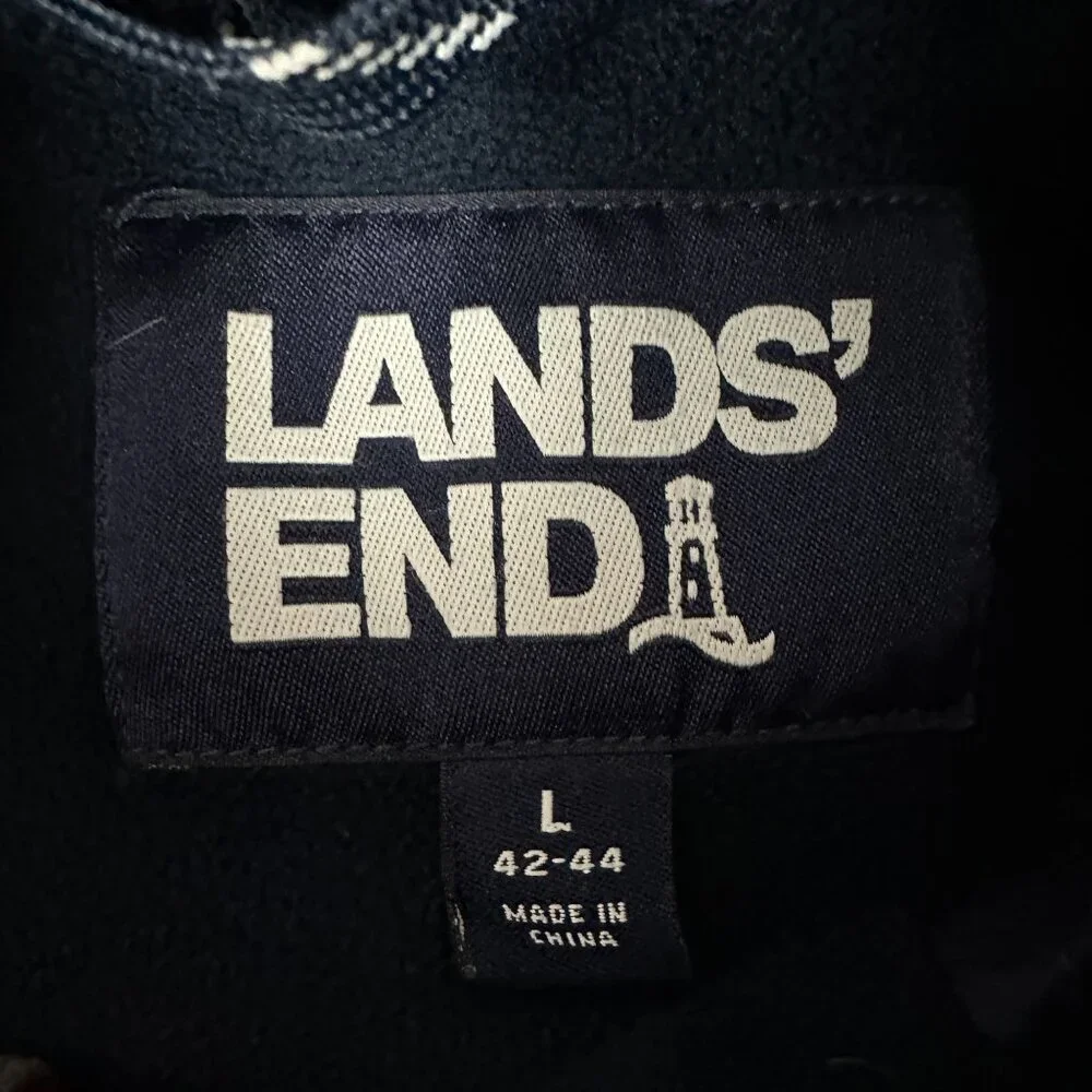 Lands' End Men's Nylon Jacket Size L 42-44 Burgundy